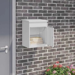 vidaXL Caixa para entrega de pacotes Branco 47.5 x 38 x 59 cm Aço