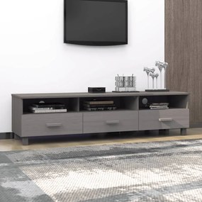 Móvel de TV HAMAR 158x40x40 cm pinho maciço cinza-claro