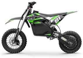 MOTO CROSS elétrica para crianças Bateria de lítio de 1000W NRJ 12/10 Verde