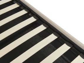 Sommier de solteiro com arrumação em tecido creme 90 x 200 cm DINAN Beliani