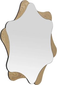 ESPELHO DE PAREDE ESTRELA Ø 80X1 CM CASTANHO NATURAL