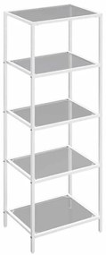 Estante com 5 prateleiras 30 x 40 x 124,5 cm branco e cinzento ardósia