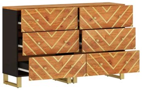 Móveis de apoio 2pcs 60x33,5x75 mangueira maciça castanho/preto