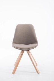 Cadeira cozinha e jantar Toulouse em tecido Square 48 x 84 x 56 cm Castanho acinzentado