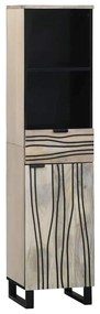 vidaXL Armário de Banheiro com gaveta Marrom, Preto 38 x 33.5 x 160 cm