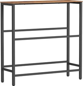 Estante para caixas de bebidas 40 x 105,4 x 117,3 cm, 2 níveis, para 6 caixas Castanho-preto