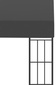 Gazebo de montagem na parede 3x3 m tecido antracite