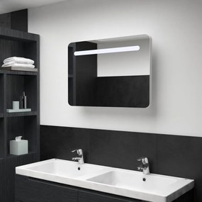 Armário espelhado para casa de banho com LED 70x9,5x55 cm