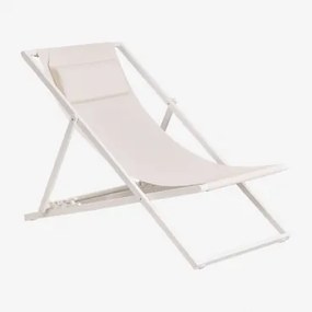 Rede Dobrável Com Almofada Em Aço Jensy Branco - Sklum