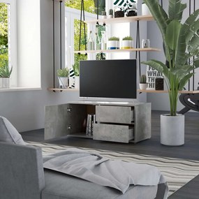 Móvel de TV 80x34x36 cm derivados de madeira cinzento cimento