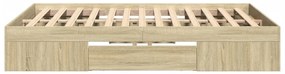 Estrutura cama s/ colchão derivados de madeira carvalho sonoma
