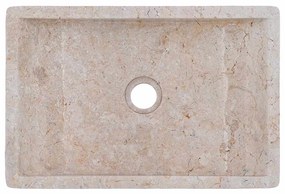 Lavatório 45x30x12 cm mármore creme brilhante