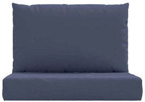 Almofadões para sofá de paletes 2 pcs tecido azul-marinho