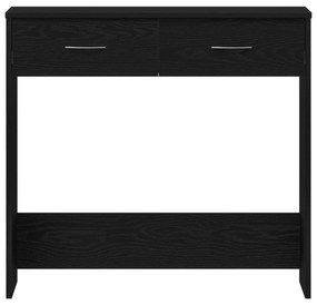 Mesa vidaXL Preta em Carvalho 80x40x75 cm em Madeira de Engenharia