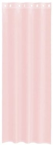 Cortinas de voile com ilhós 2 pcs rosa-claro 140x260 cm