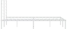 Estrutura de cama com cabeceira 120x200 cm metal branco