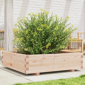 vidaXL Vaso/floreira de jardim 90x90x26,5 cm madeira de pinho maciça