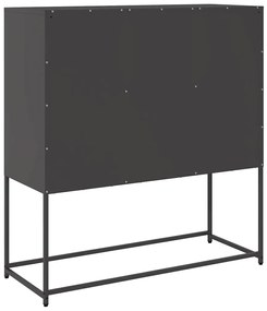 Aparador 100,5x39x107 cm aço laminado a frio preto