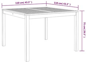 Conjunto de Jantar de Jardim Bege 3 pcs Bege 110 x 110 x 75 cm