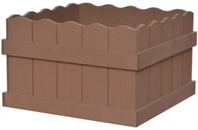 vidaXL Canteiro elevado para jardim WPC 40x40x25 cm castanho