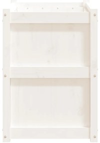 Vaso/floreira de jardim 90x50x70 cm madeira pinho maciça branco