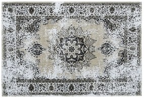 Tapete de algodão cinzento 160 x 230 cm ALMUS Beliani