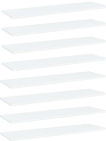 vidaXL Prateleiras p/ estante 8 pcs 100x30x1,5cm contraplacado branco