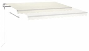 Toldo automático com LED e sensor de vento 450x350 cm cor creme