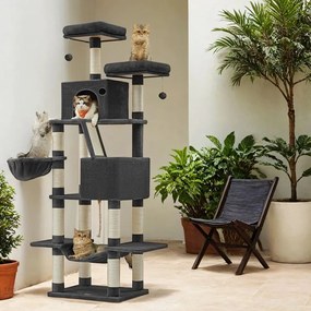 Arranhador 206 cm de altura com 13 colunas para arranhar