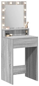 Mesa de Toucador com Luzes LED em Cinza Sonoma - 50x41x135 cm