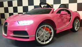 Carro Bateria infantil Bugatti Chiron rosa 12 volts