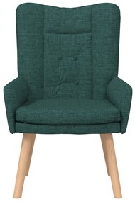 Cadeira Relaxante vidaXL Verde Escuro em Tecido
