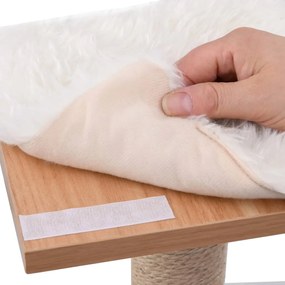 Árvore para gatos c/ tapete arranhador sisal 123 cm