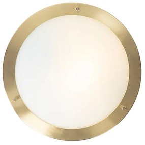 Candeeiro de teto moderno ouro 31 cm IP44 - YUMA Moderno