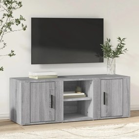 vidaXL Móvel de TV 100x31,5x35 cm derivados de madeira cinzento sonoma