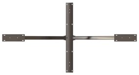 Pé de mesa de jantar em formato de aranha, preto, 150x78x(72-73) cm, a