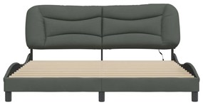 Estrutura de cama com LED sem colchão 180x200 cm tecido