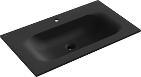 Mexen Vela lavatório embutido na bancada 81 x 46,5 cm, preto mate - 25238071