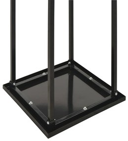 Suporte para lenha com base 37x37x113 cm aço preto