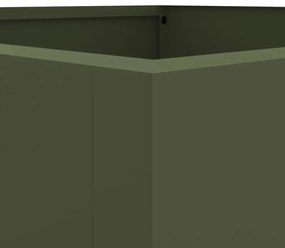 Vaso/floreira 42x38x75 cm aço laminado a frio verde