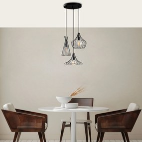 Candeeiro de Teto Mezopotamya – Preto – Ø 55 cm x Altura 113 cm