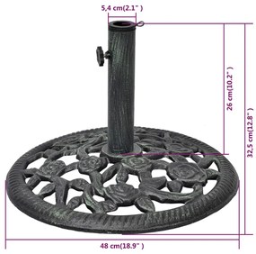 Base para guarda-sol em ferro fundido 12 kg 48 cm