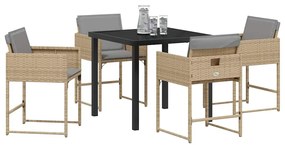 Conjunto de Jantar de Jardim com 5 Peças e Almofadas Beijas