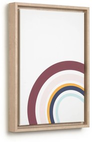 Kave Home - Quadro Cindi de madeira arco-ris multicolor 29,8 x 42 cm