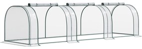 Outsunny Estufa para Jardim Estufa Pequena para Cultivo de Plantas com 3 Janelas 350x100x80 cm Transparente e Verde | Aosom Portugal