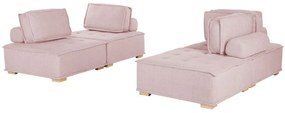 Conjunto de sofás modular para 4 pessoas em rosa TIBRO Beliani