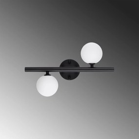 Candeeiro de Parede Domino – Preto e Branco – 40 x 12 x 26 cm