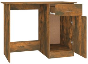 Secretária 100x50x76cm derivados de madeira cor carvalho fumado