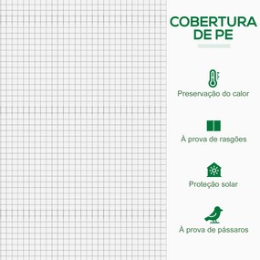 Estufa de Jardim Pequena Estufa de Exterior com Janelas e Estrutura de