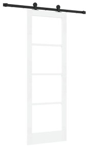 Porta Deslizante vidaXL com Conjunto de Ferragens "ORKDAL" Branca 73.5